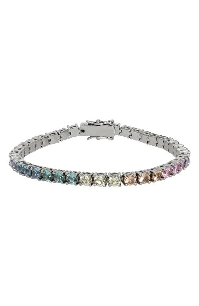 Kurt Geiger London Pastel Cubic Zirconia Tennis Bracelet in Multi at Nordstrom