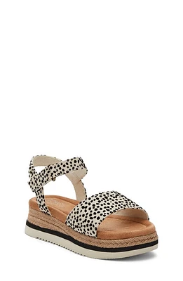 TOMS Kids' Diana Ankle Strap Espadrille Platform Wedge Sandal Natural at Nordstrom