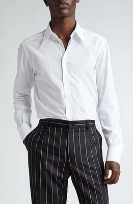 Dolce & Gabbana Martini Fit Button-Up Shirt Bianco Ottico at Nordstrom, Eu