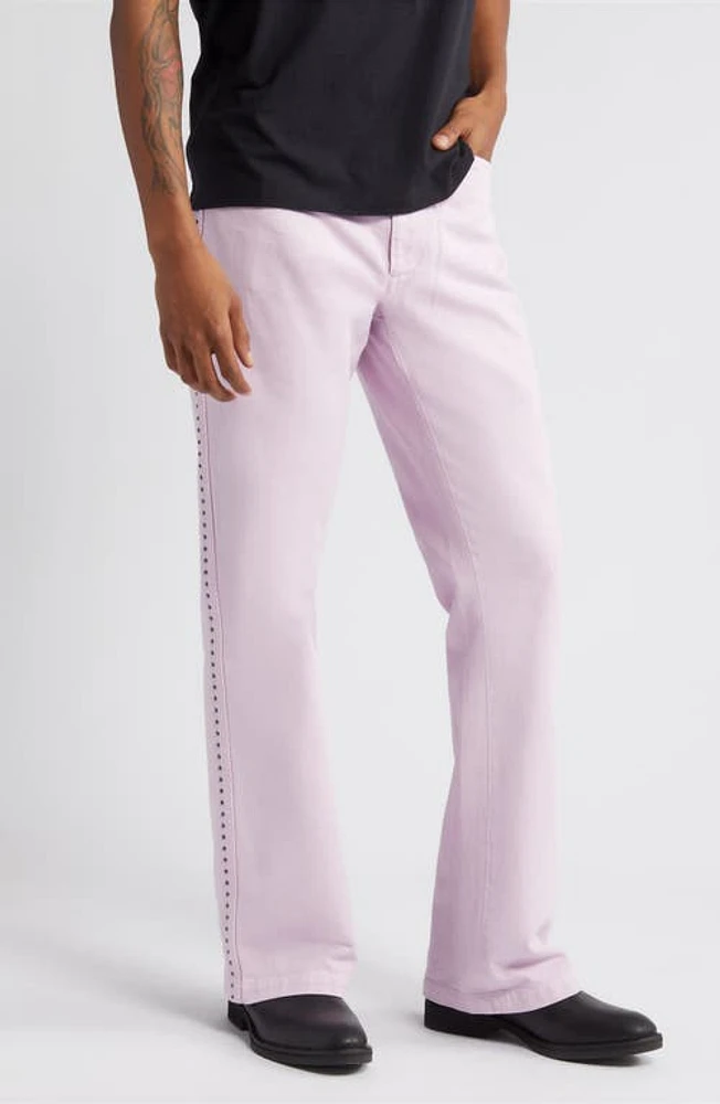 STOCKHOLM SURFBOARD CLUB Fog Swarovski Crystal Embellished Straight Leg Jeans Pink at Nordstrom,