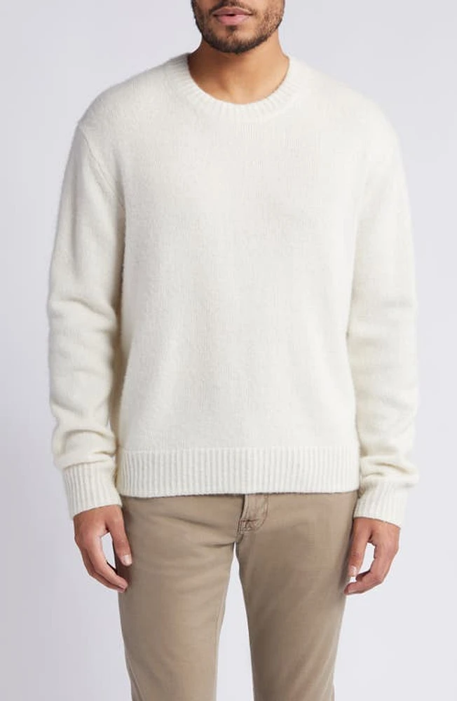 FRAME Cashmere & Silk Crewneck Sweater Vanilla at Nordstrom,