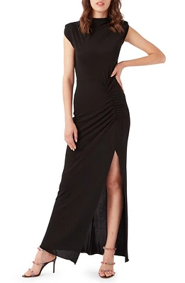 Diane von Furstenberg Apollo Side Slit Maxi Dress Black at Nordstrom,