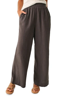 Faherty Dream Organic Cotton Gauze Wide Leg Pants at Nordstrom,