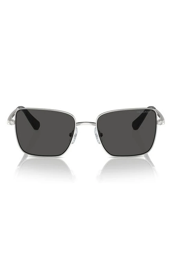 Swarovski 53mm Matric Crystal Square Sunglasses in Silver at Nordstrom