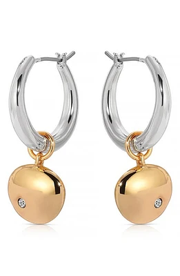 Ettika Polished Pebbles Drop Hoop Earrings in Gold/Silver at Nordstrom