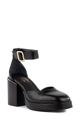 Seychelles Gleaming Ankle Strap Platform Pump in Black at Nordstrom, Size 6.5