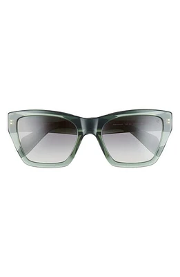 rag & bone 54mm Gradient Rectangle Sunglasses in Green/Gray Shaded at Nordstrom