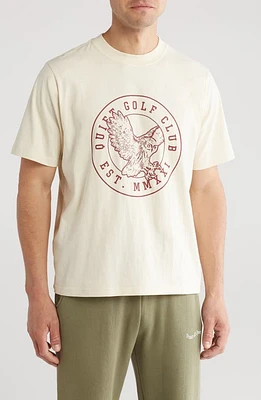 Quiet Golf QGU Cotton Graphic T-Shirt Beige at Nordstrom,