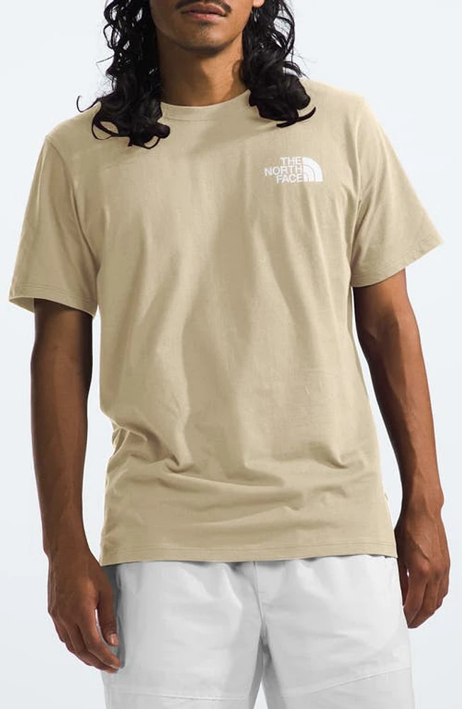 The North Face NSE Box Logo Graphic T-Shirt Gravel/Tnf Black at Nordstrom,