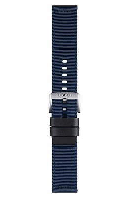 Tissot 22mm Fabric Watch Strap in Blue at Nordstrom