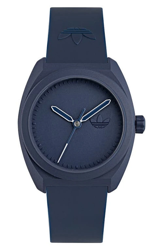 adidas AO Street Resin Strap Watch in Navy at Nordstrom