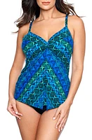 Miraclesuit Ocean Ombré Love Knot Bikini Top Blue Multi at Nordstrom,