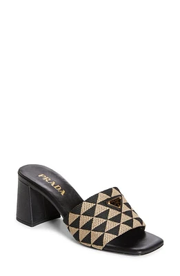 Prada Triangle Jacquard Slide Sandal at Nordstrom,