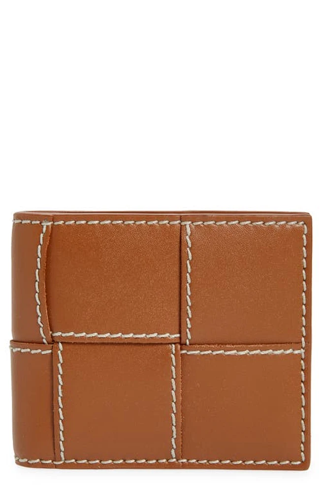 Bottega Veneta Cassette Intreccio Leather Bifold Wallet in 2632 Wood-Natural/Wood-S at Nordstrom