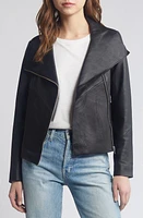 AllSaints Gray Stretch Leather Jacket Black at Nordstrom, Us