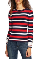 Court & Rowe Stripe Sweater Preppy Red at Nordstrom,