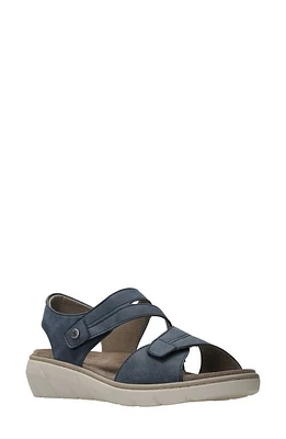 Wolky Ikaria Ankle Strap Platform Wedge Sandal Denim Biocare at Nordstrom,