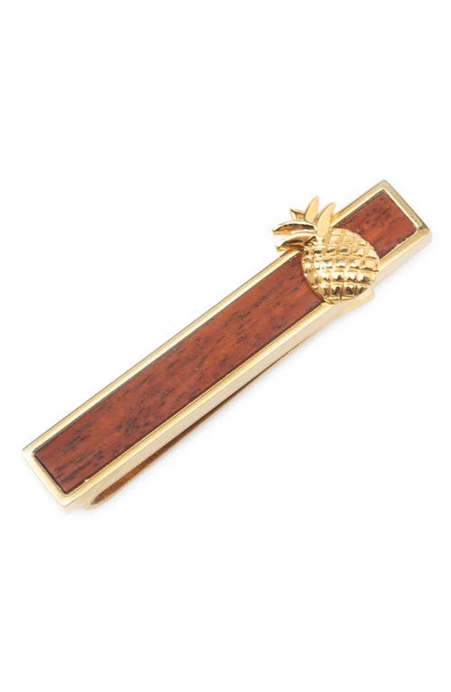 Cufflinks, Inc. Pineapple Wood Inlay Tie Bar in Gold at Nordstrom