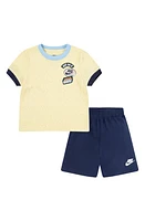 Nike Sportswear Jersey Graphic T-Shirt & French Terry Shorts Set Midnight Navy at Nordstrom,