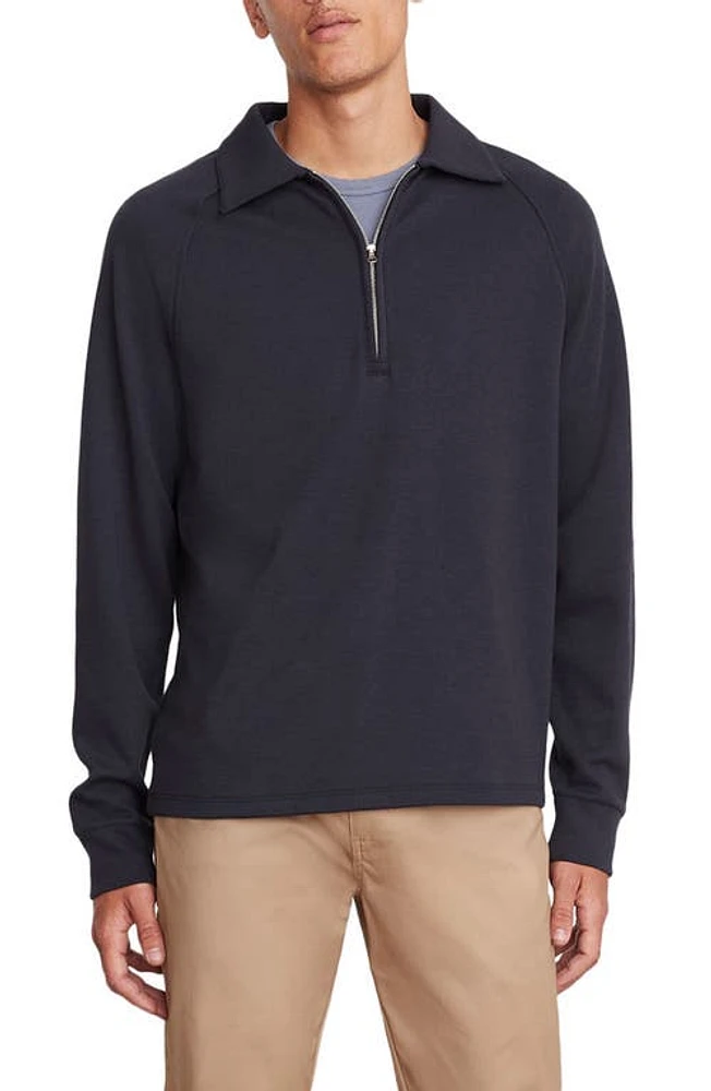 Vince Double Knit Quarter-Zip Pullover in Coastal at Nordstrom, Size Large