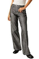 Free People Tinsley Metallic Stripe Wide Leg Jeans Bowtie at Nordstrom,