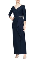 Alex Evenings Ruched Column Gown at Nordstrom,