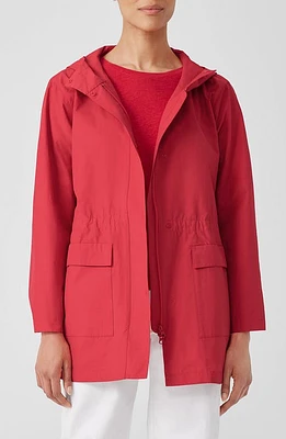 Eileen Fisher Cotton Blend Jacket Flame at Nordstrom,