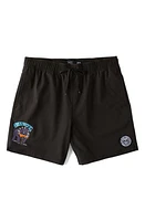 Billabong Dog Days Layback Swim Trunks Black at Nordstrom,