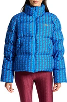 Lacoste Monogram Puffer Jacket Nji Hilo/Zin Blue at Nordstrom,