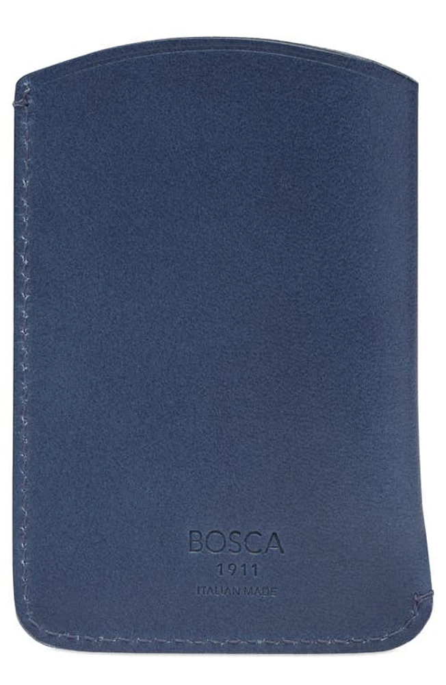 Bosca Italo Envelope Leather Card Case in Blue at Nordstrom