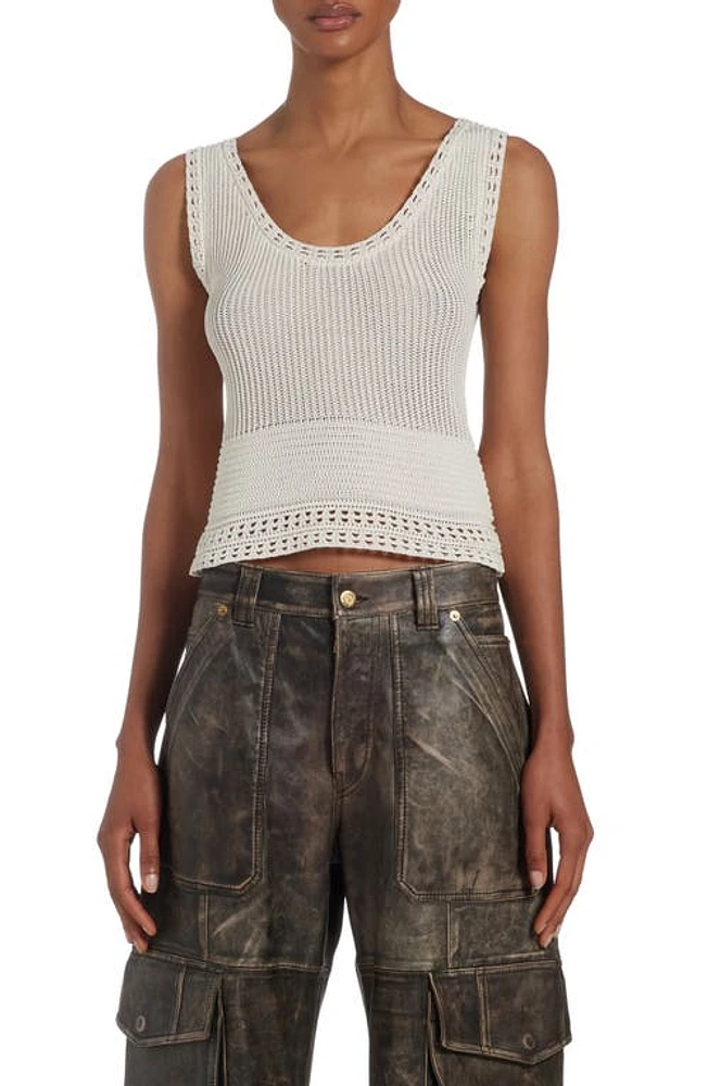 Golden Goose Sleeveless Openwork Sweater Tank Ecru at Nordstrom,