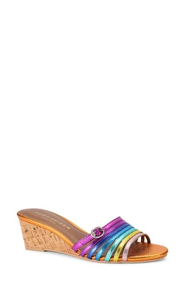 Kurt Geiger London Pierra Wedge Slide Sandal Purple Multi at Nordstrom,