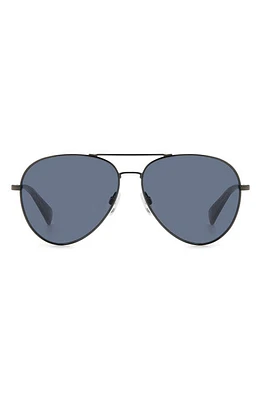 rag & bone 59mm Aviator Sunglasses in Dark Ruth Grey/Grey at Nordstrom