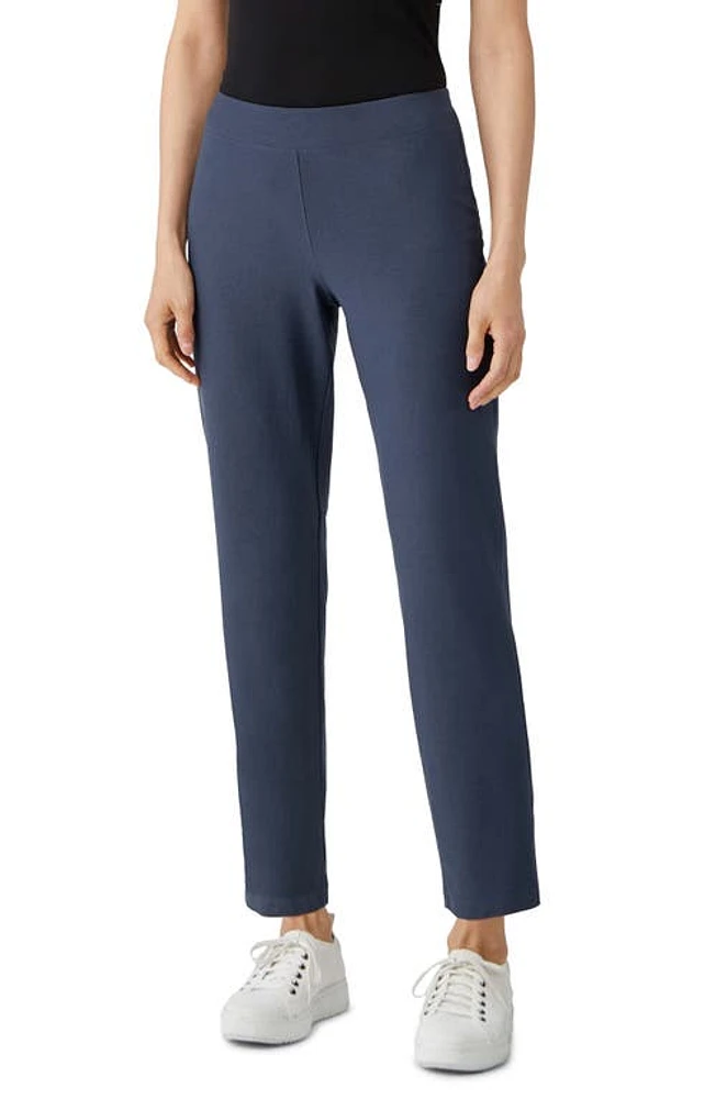 Eileen Fisher Slim Knit Ankle Pants Ocean at Nordstrom,