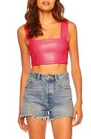 Susana Monaco Faux Leather Crop Tank at Nordstrom,