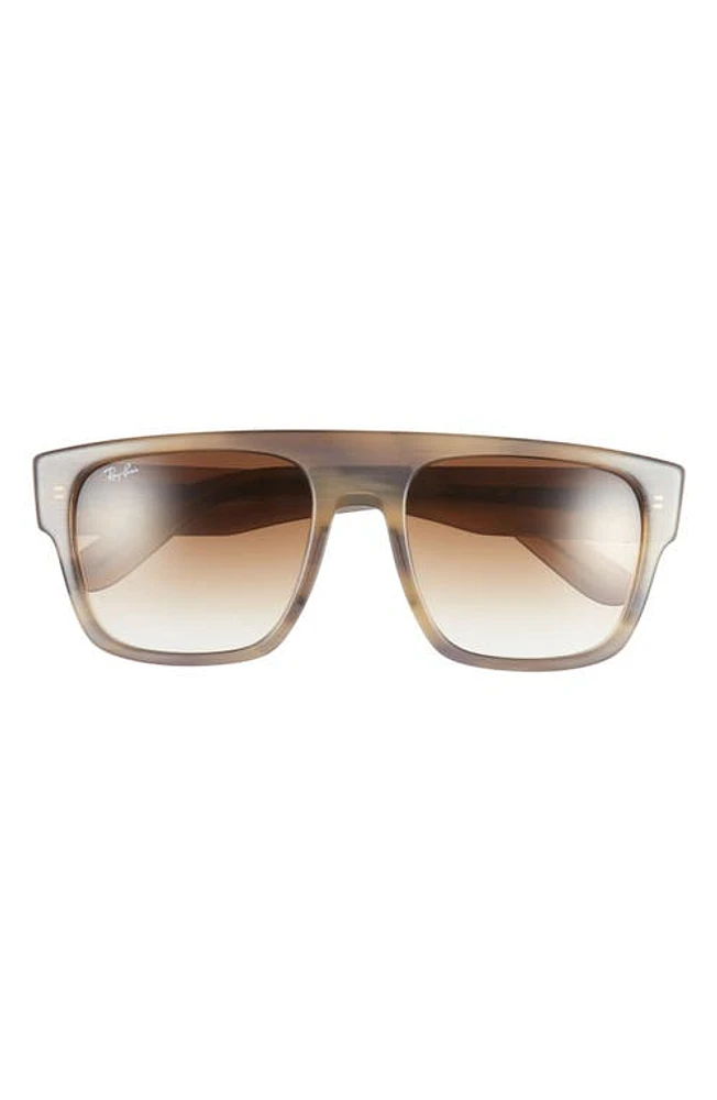 Ray-Ban 57mm Square Sunglasses in Striped Grey at Nordstrom