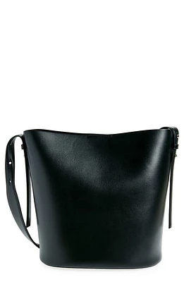 Yvonne Koné Leo Leather Bucket Bag in Vitello Black at Nordstrom