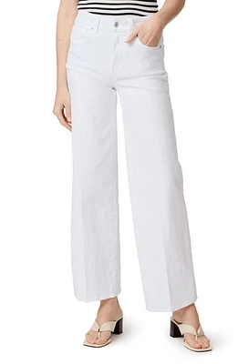 PAIGE Sasha High Waist Wide Leg Jeans Crisp White at Nordstrom,