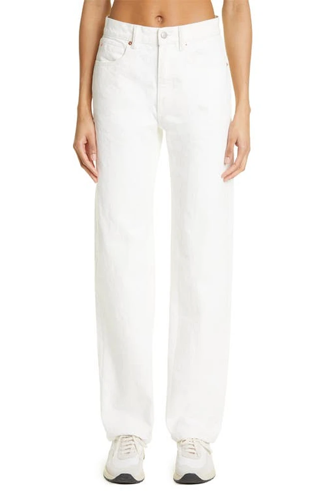 Alexander Wang Relaxed Straight Leg Jeans in Vintage White at Nordstrom, Size 30