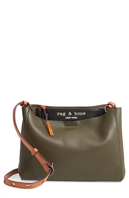 rag & bone Passenger Leather Crossbody Bag in Olvngt/Black at Nordstrom