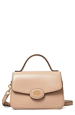 Tory Burch Small Robinson Leather Top Handle Bag in Blush at Nordstrom