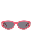 Givenchy GVDAY 54mm Square Sunglasses in Shiny Fuchsia /Smoke at Nordstrom