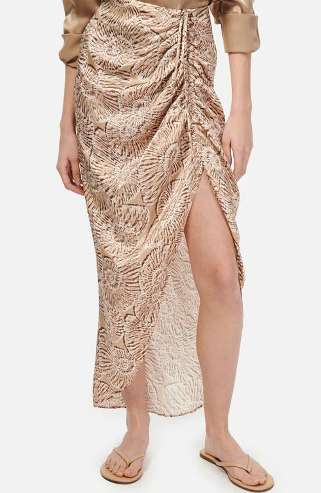 CAMI NYC Amanda Seashell Print Silk Midi Skirt at Nordstrom,