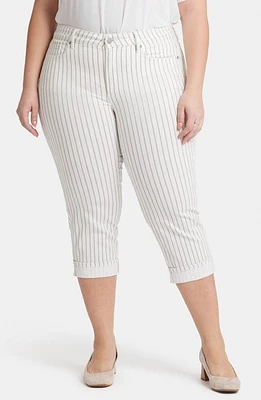 NYDJ Marilyn Cuffed Crop Straight Leg Jeans Beach Cruise Stripe at Nordstrom,