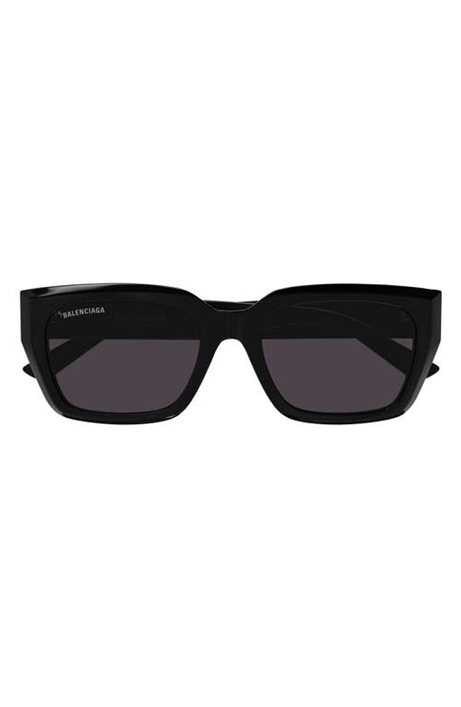 Balenciaga 54mm Rectangular Sunglasses in Black at Nordstrom