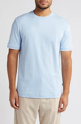 BOSS Tiburt Tipped T-Shirt Light Blue at Nordstrom,