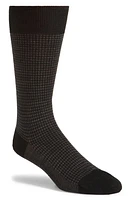 Pantherella Highbury Houndstooth Dress Socks Black at Nordstrom,