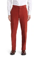 Berle Flat Front Corduroy Dress Pants Rust at Nordstrom,