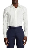 Ralph Lauren Purple Label Aston Cotton Poplin Button-Up Shirt White at Nordstrom,