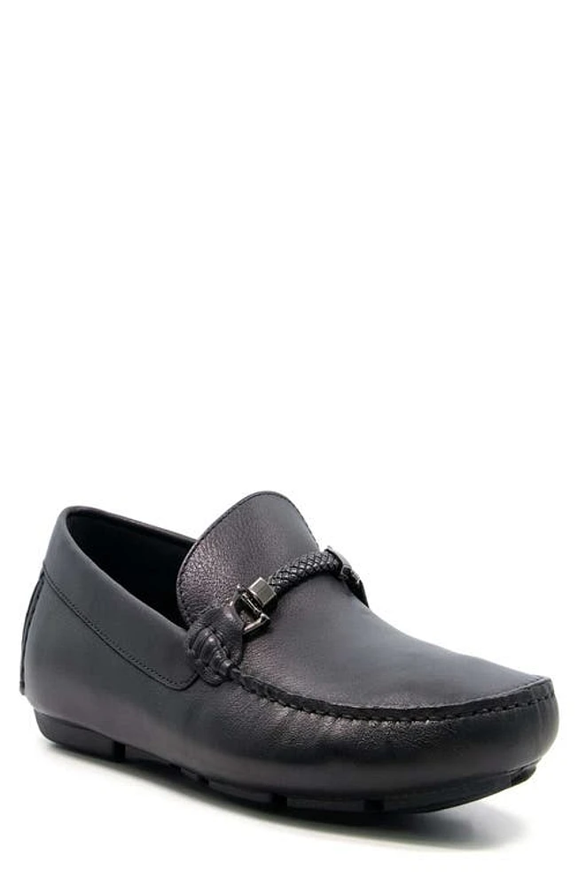 Dune London Beacons Braided Bit Driving Loafer Black at Nordstrom,